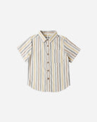Rylee + Cru Collared Short Sleeve Shirt || Valencia Stripe 6-7Y