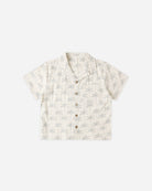 RYLEE AND CRU LAPEL COLLARD SHIRT NATURAL 4-5Y