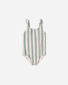 Rylee + Cru Scrunch One-Piece || Green Stripe 18-24M