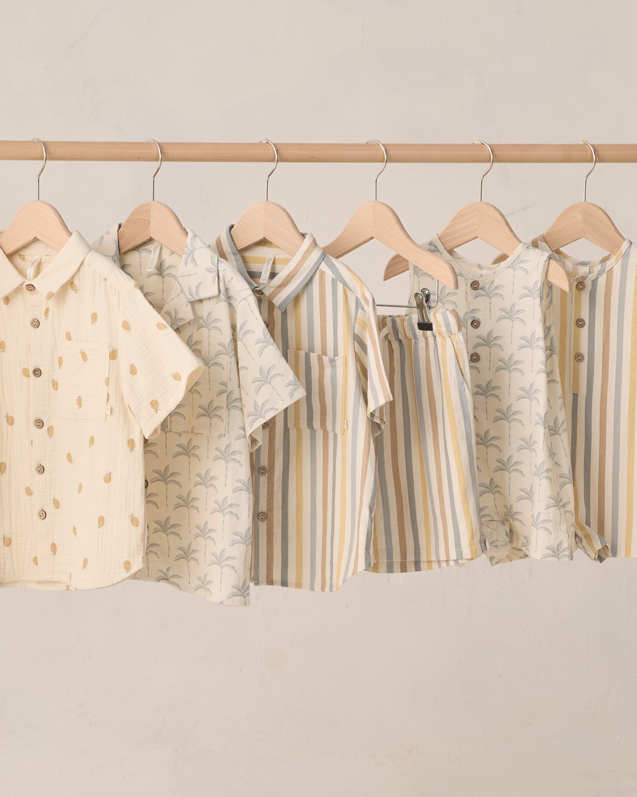 Rylee + Cru Collared Short Sleeve Shirt || Valencia Stripe 4-5Y