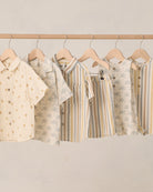 RYLEE AND CRU LAPEL COLLARD SHIRT NATURAL 8-9Y