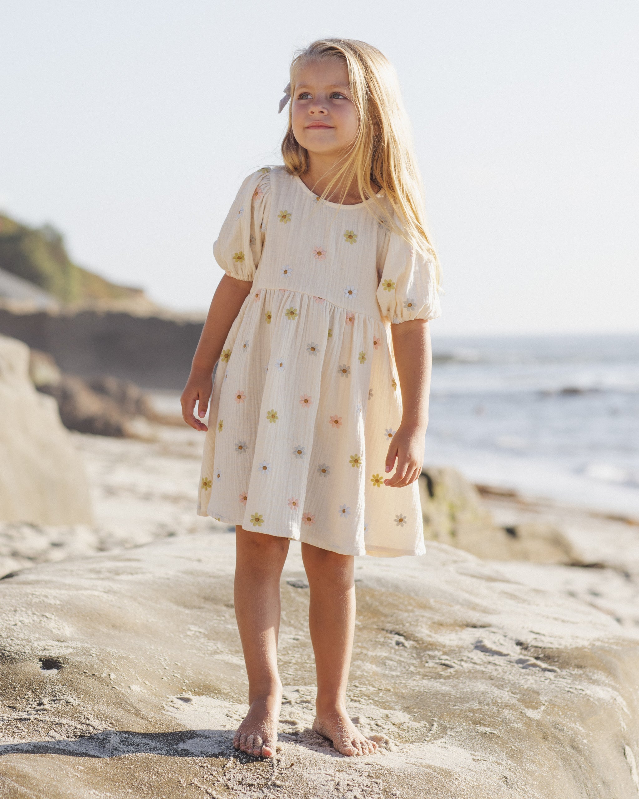 Rylee + Cru Marley Dress || Embroidered Daisies 12-18M