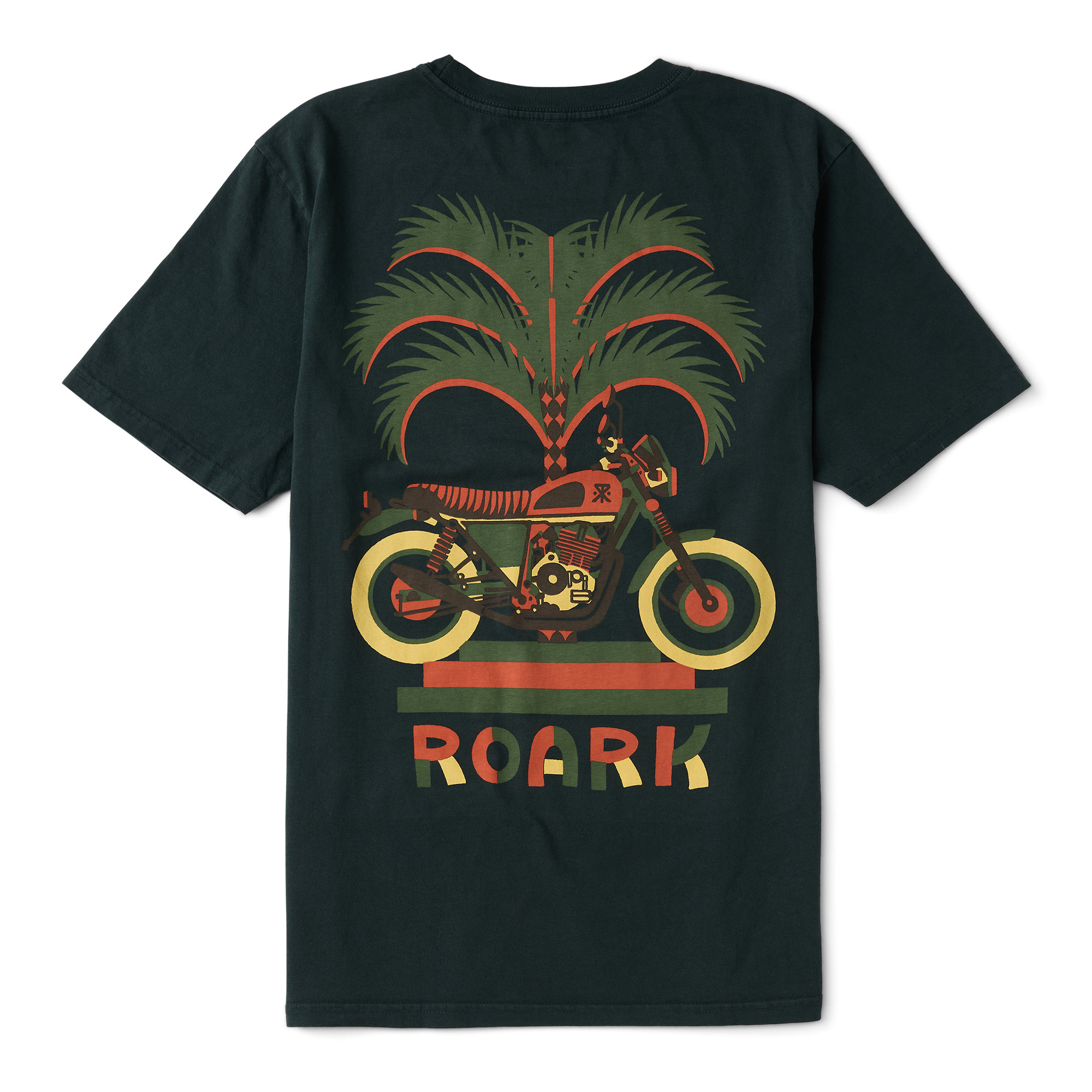 ROARK MOTO PALM SS TEE WAB-WASHED BLACK XL