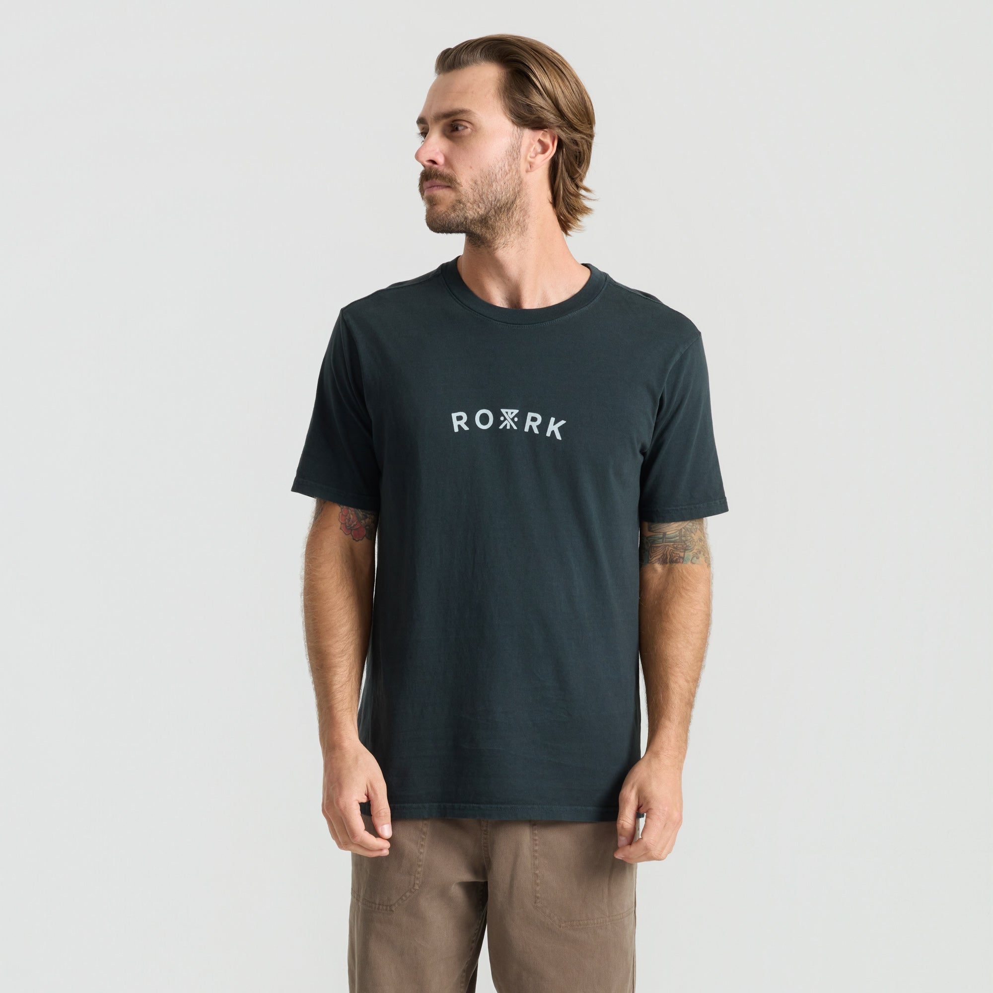 ROARK SS TEE WAB-WASHED BLACK S