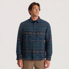 Roark Journey Jacquard Flannel Shirt Navy XL