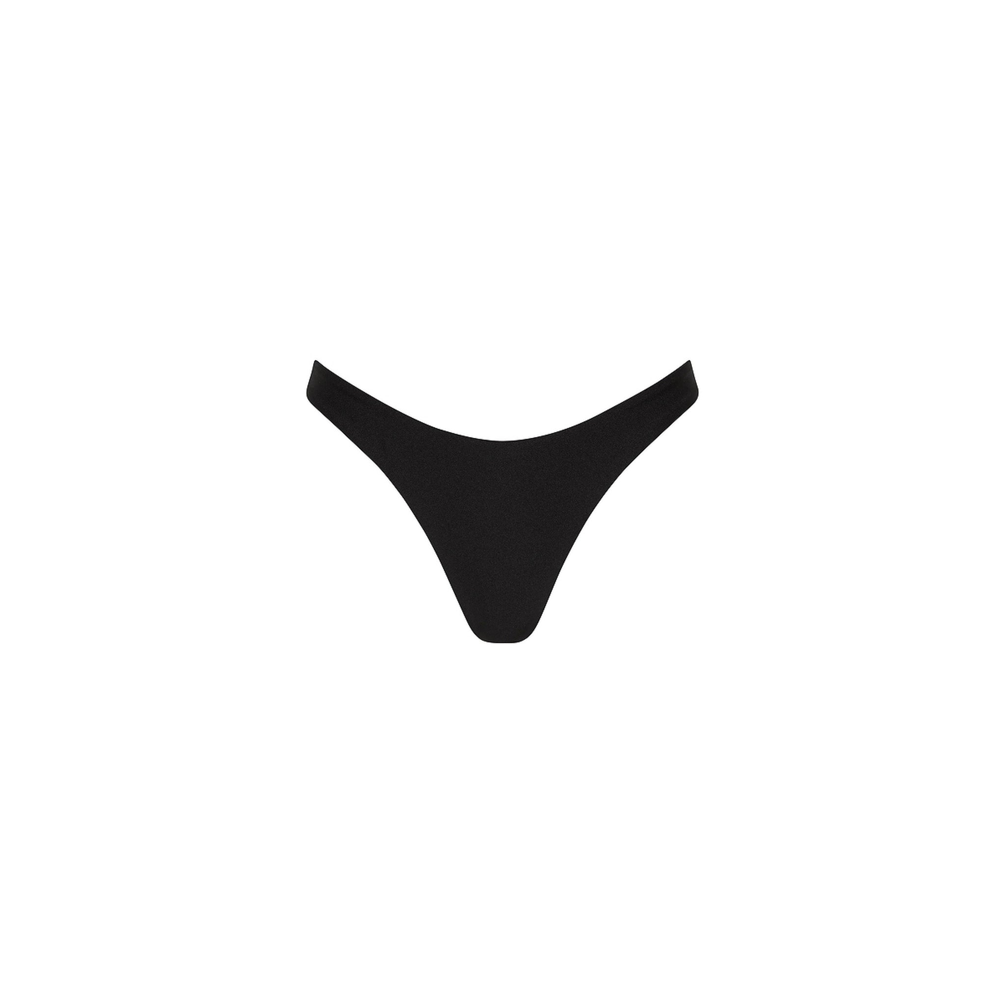Kulani Kini Gather Deep V Thong Bikini Bottom  Twilight M