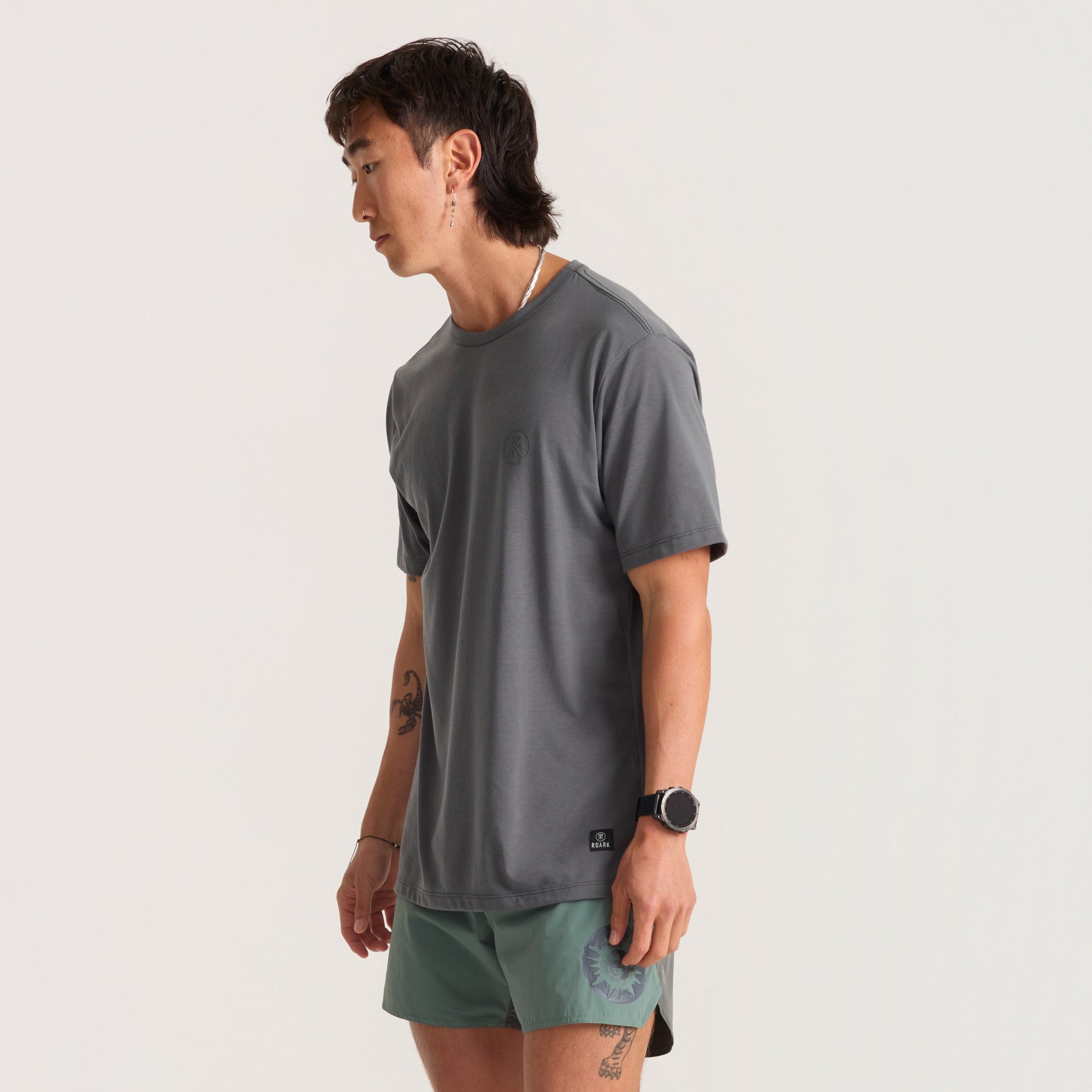 ROARK MATHIS ACTIVE SS CHA2-CHARCOAL2 XL