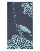 Sand Cloud Turkish Beach Towel BubblesTurtle Seaglass Regular