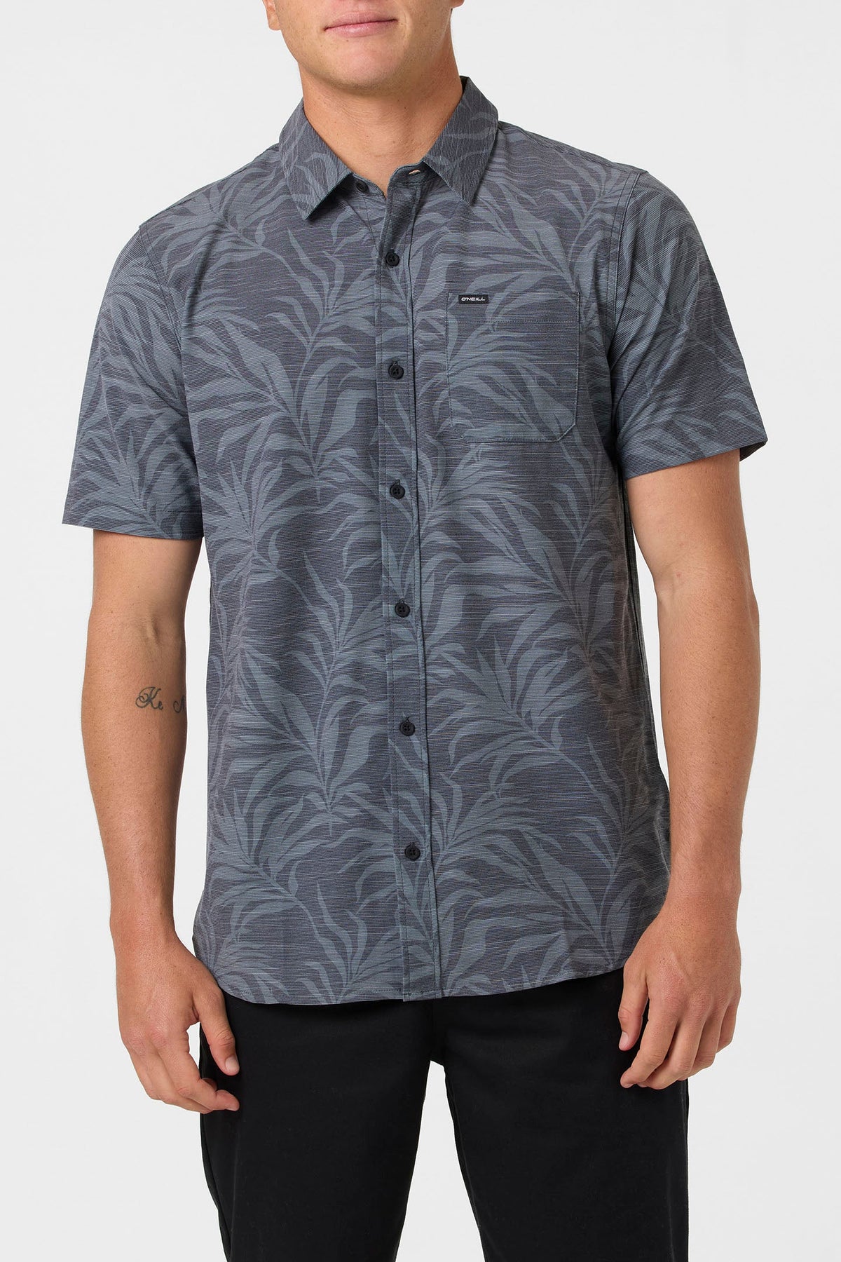 O'NEILL UPF SLUB RELAXED SS WVN SHIRT BLK3 XL