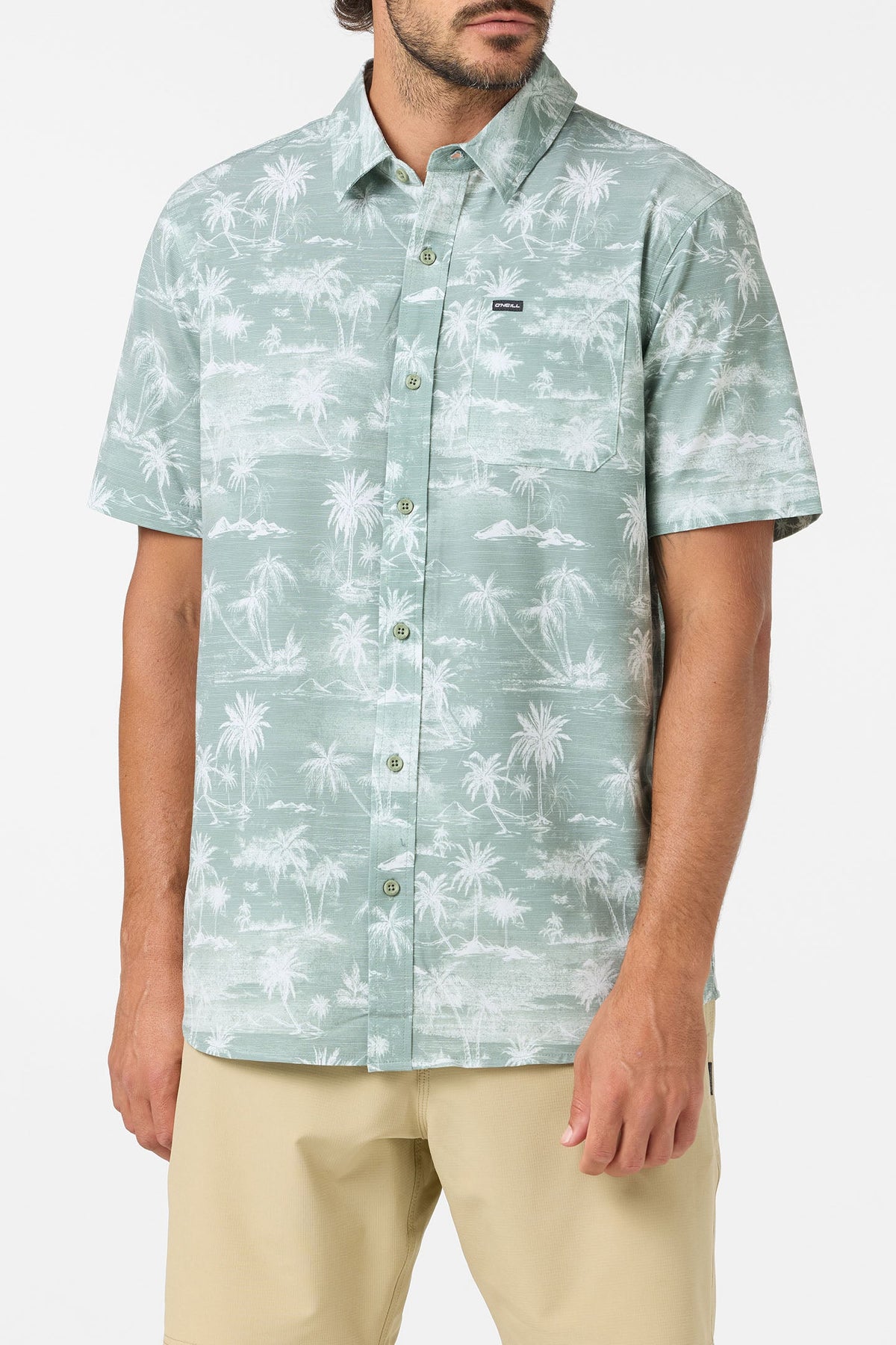 O'NEILL UPF SLUB RELAXED SS WVN SHIRT SGS L