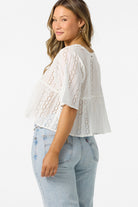 O'NEILL LONI EYELET TOP WHT S