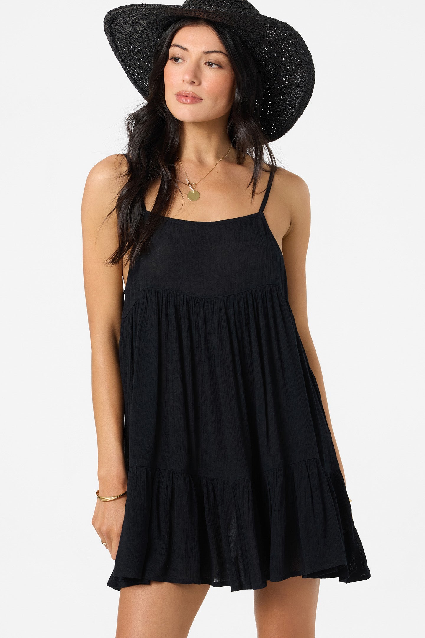 O'NEILL SWS RILEE MINI COVERUP DRESS BLK XL