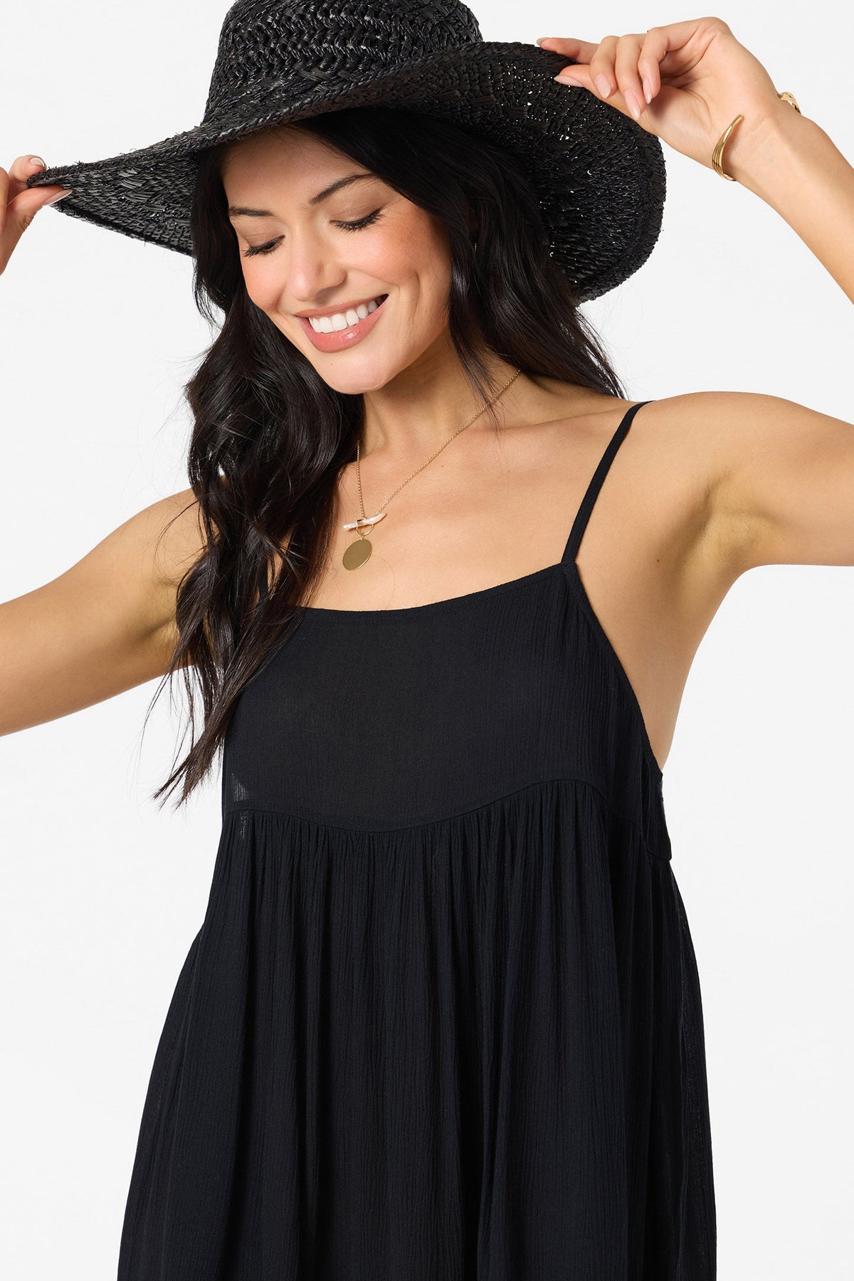 O'NEILL SWS RILEE MINI COVERUP DRESS BLK XS
