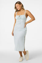 O'NEILL WILEY PLAID MIDI DRESS WWH-Winter White XS