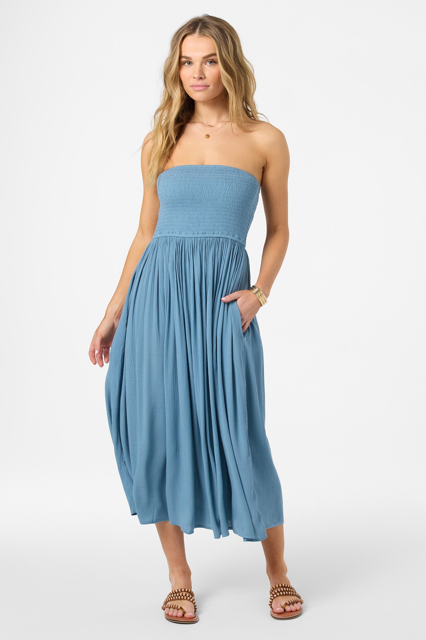 O'NEILL PIPER MIDI DRESS PRBL-Provincial Blue L