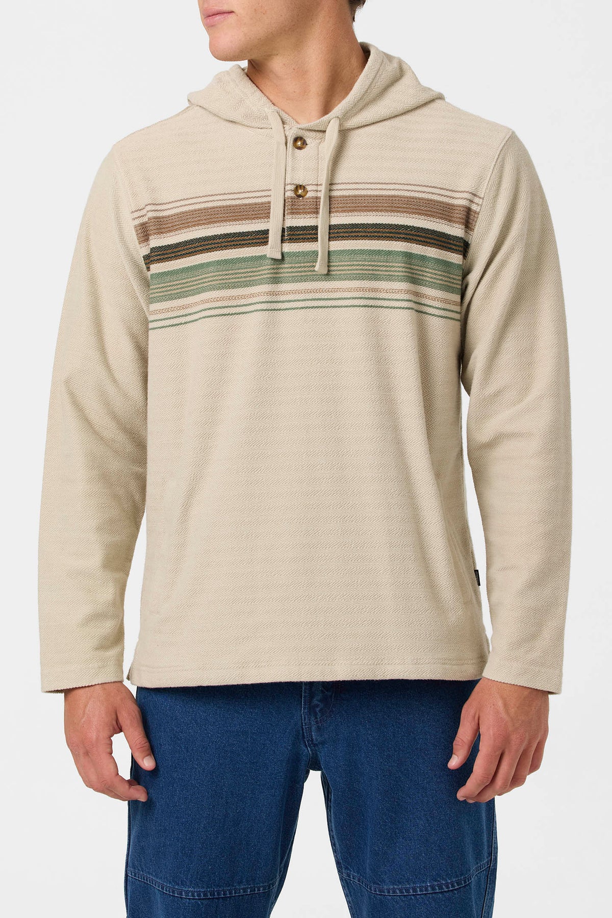 O'Neill Bavaro Block Striped Poncho KHA2 S