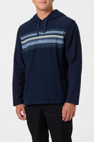 O'Neill Bavaro Block Striped Poncho Fleece NVY XL