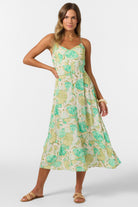 O'NEILL LEONA MIDI DRESS PGR-Peacock Green M