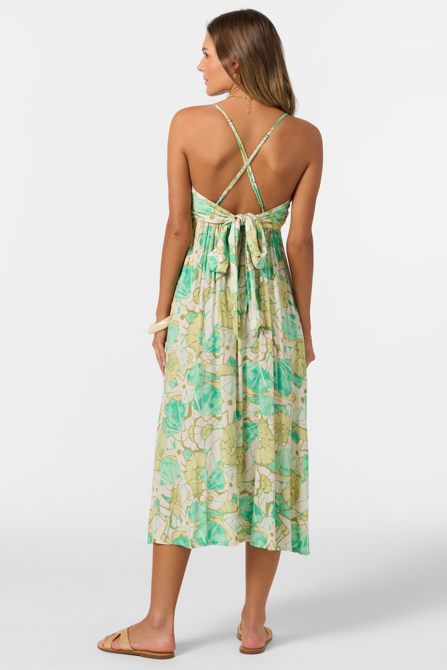 O'NEILL LEONA MIDI DRESS PGR-Peacock Green XS