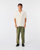 The Critical Slide Society Ernie Resort Shirt Ecru L