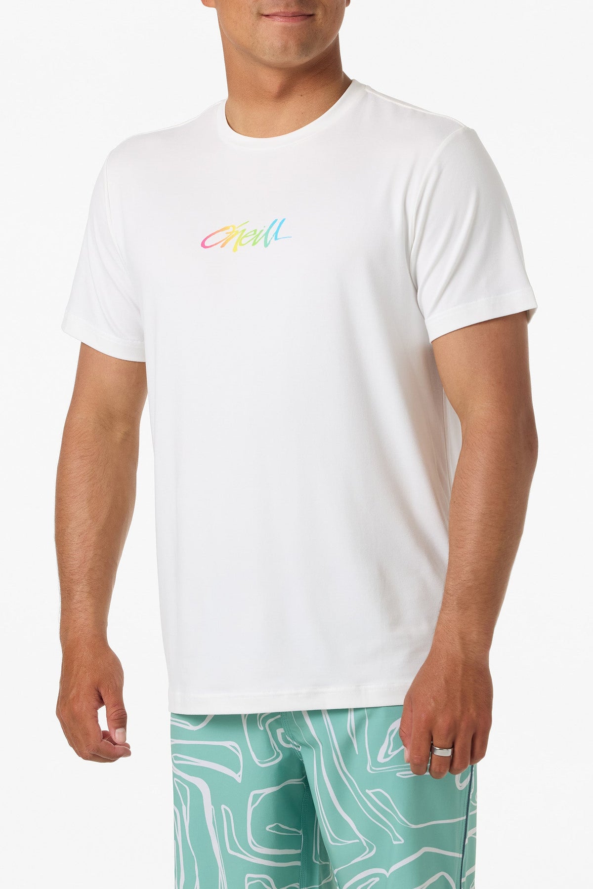 O'NEILL SCRIPT UPF SS TEE WHT MED