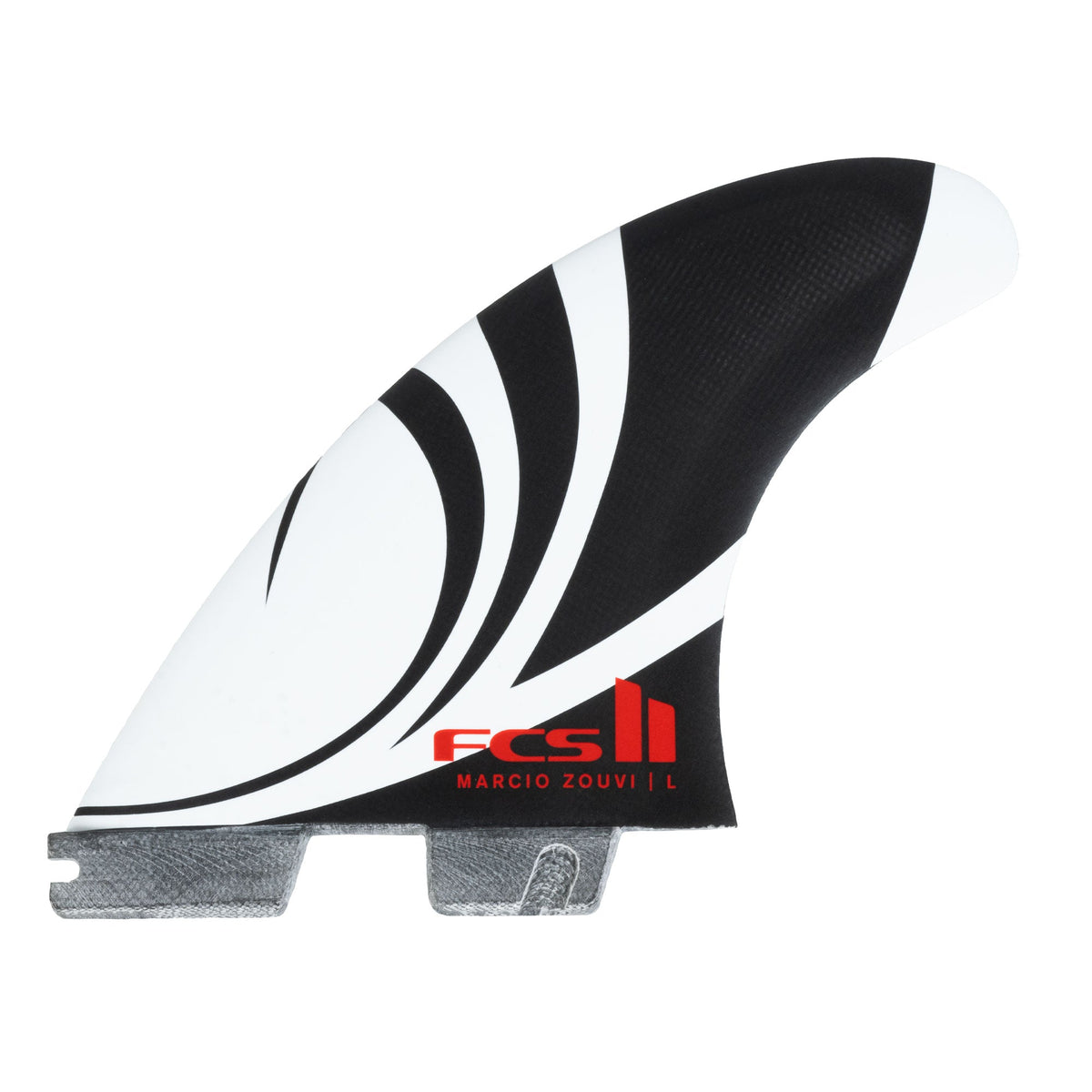 FCS 2 Sharpeye PC Carbon Tri-Fin Set Black-White L