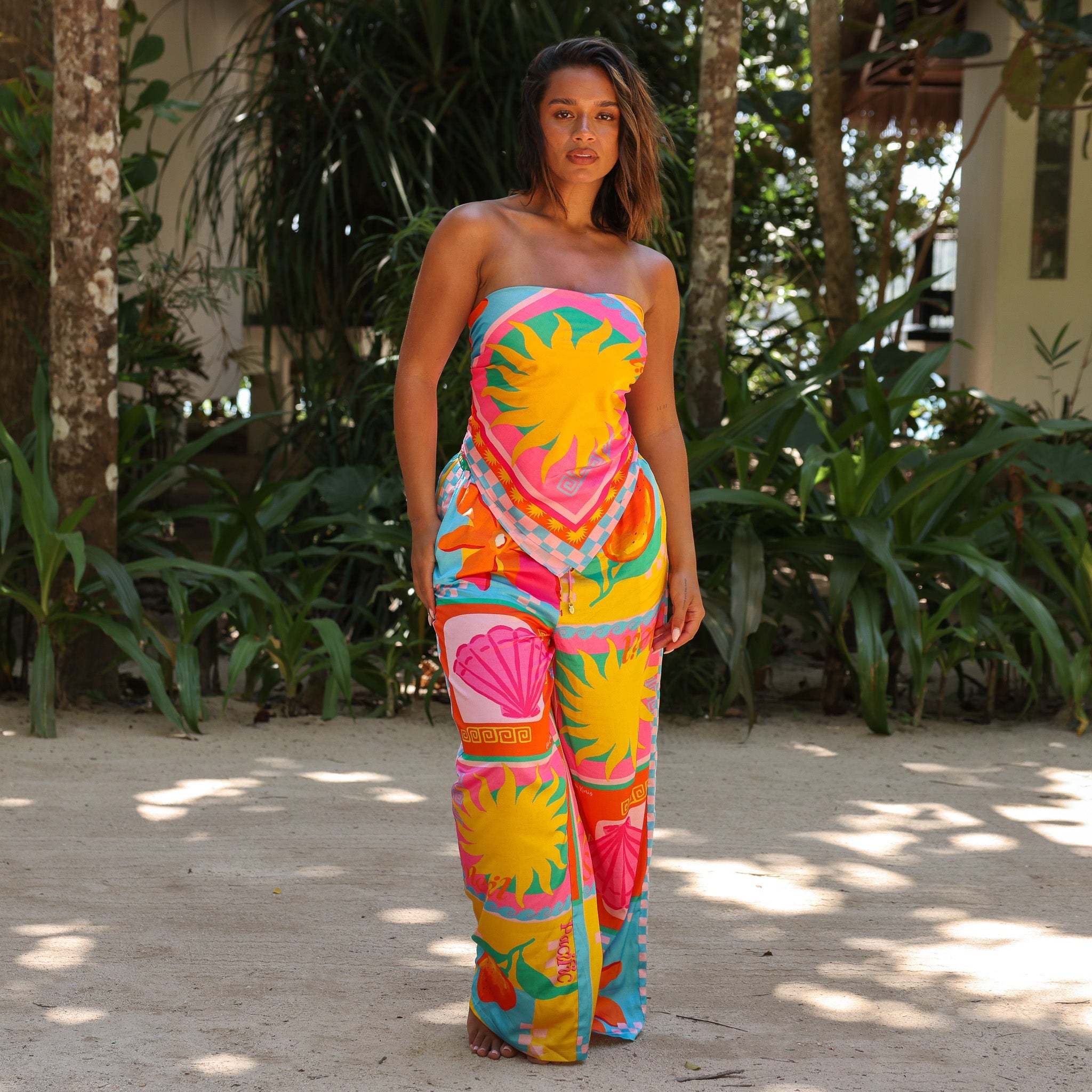 Kulani Kini Summer Bandana Scarf Top Sunkissed OS