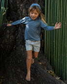 Free Fly Toddler Bamboo Shade Hoodie Pacific Blue 4T