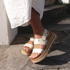 Reef Vista Luxe Liah Womens Sandal White-Tan 10