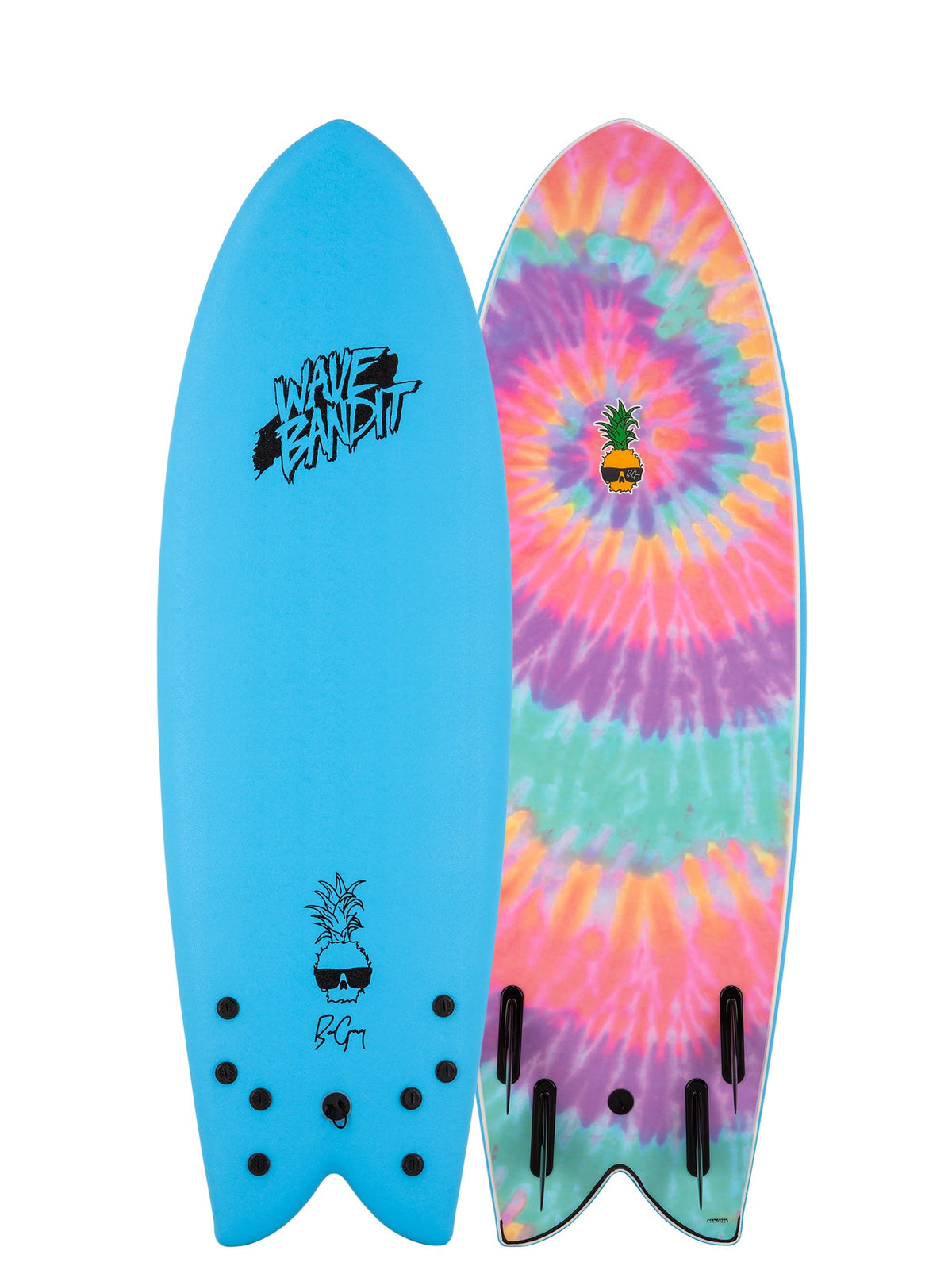 Wave Bandit Retro Fish Soft Surfboard BenGravy26 5ft8in Quad-Fin
