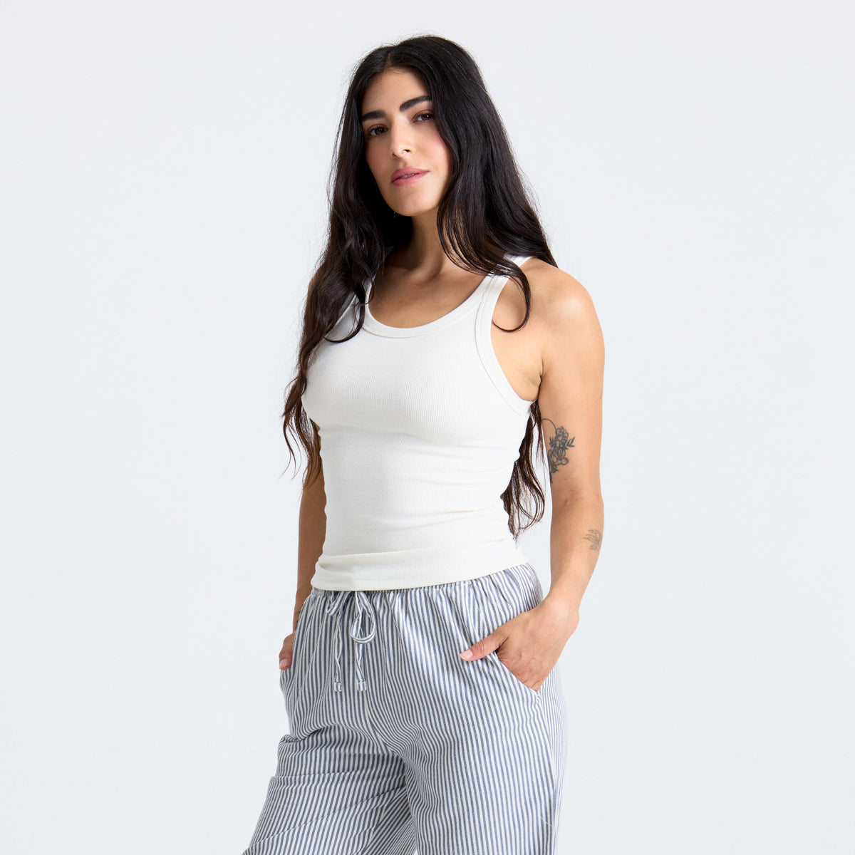 Roark Wind Worn Tank Top Bone S