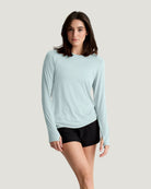 Free Fly Women's Bamboo Shade Long Sleeve II Tropic Sea M
