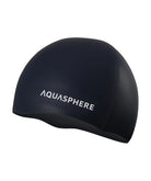 Aqua Sphere Plain Silicone Swim Cap Black-White
