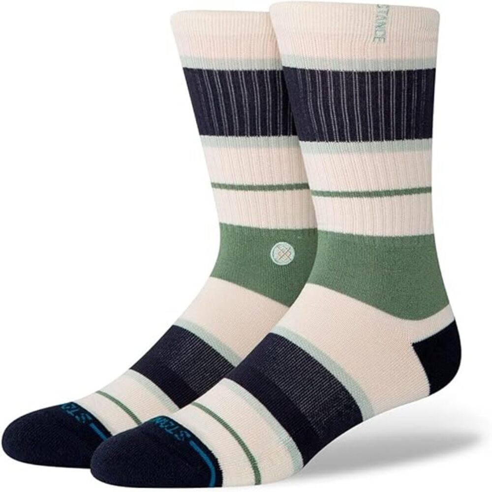 STANCE STRIPED DELIGHT CREW CVS-CANVAS L