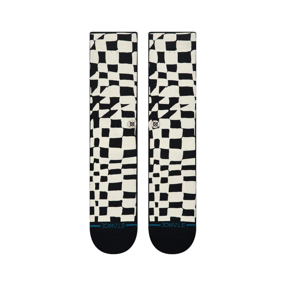STANCE WAVE CHECK CREW BLK-BLACK L