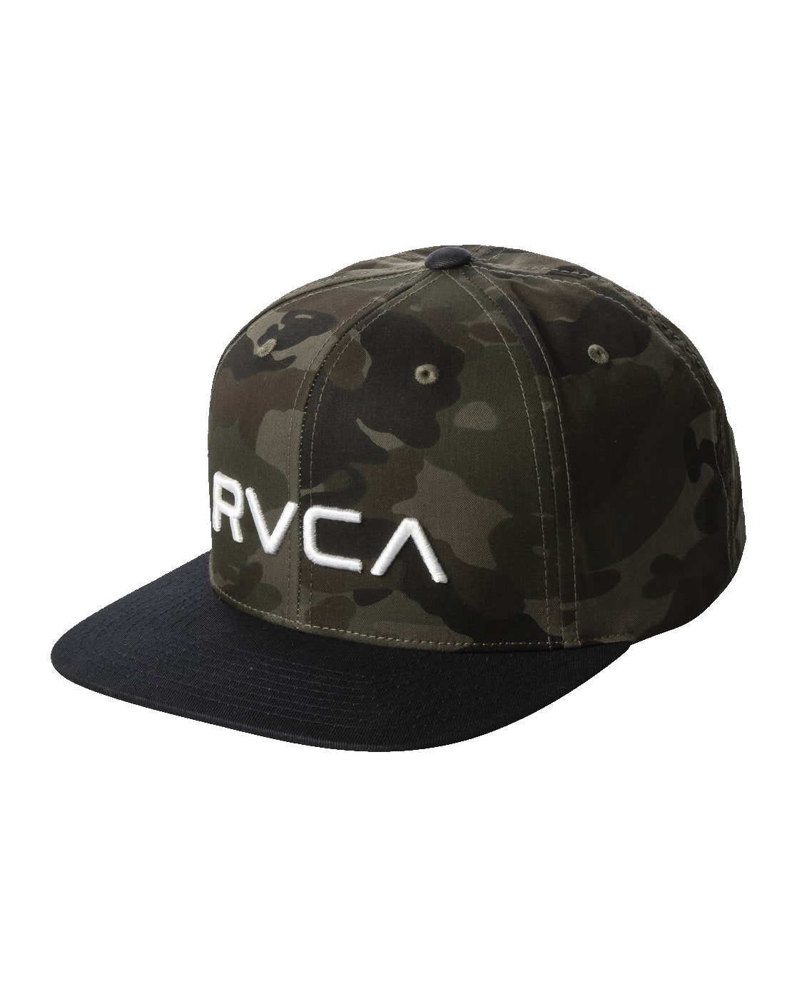 RVCA Twill Snapback Hat GZA6-Camo/Navy OS