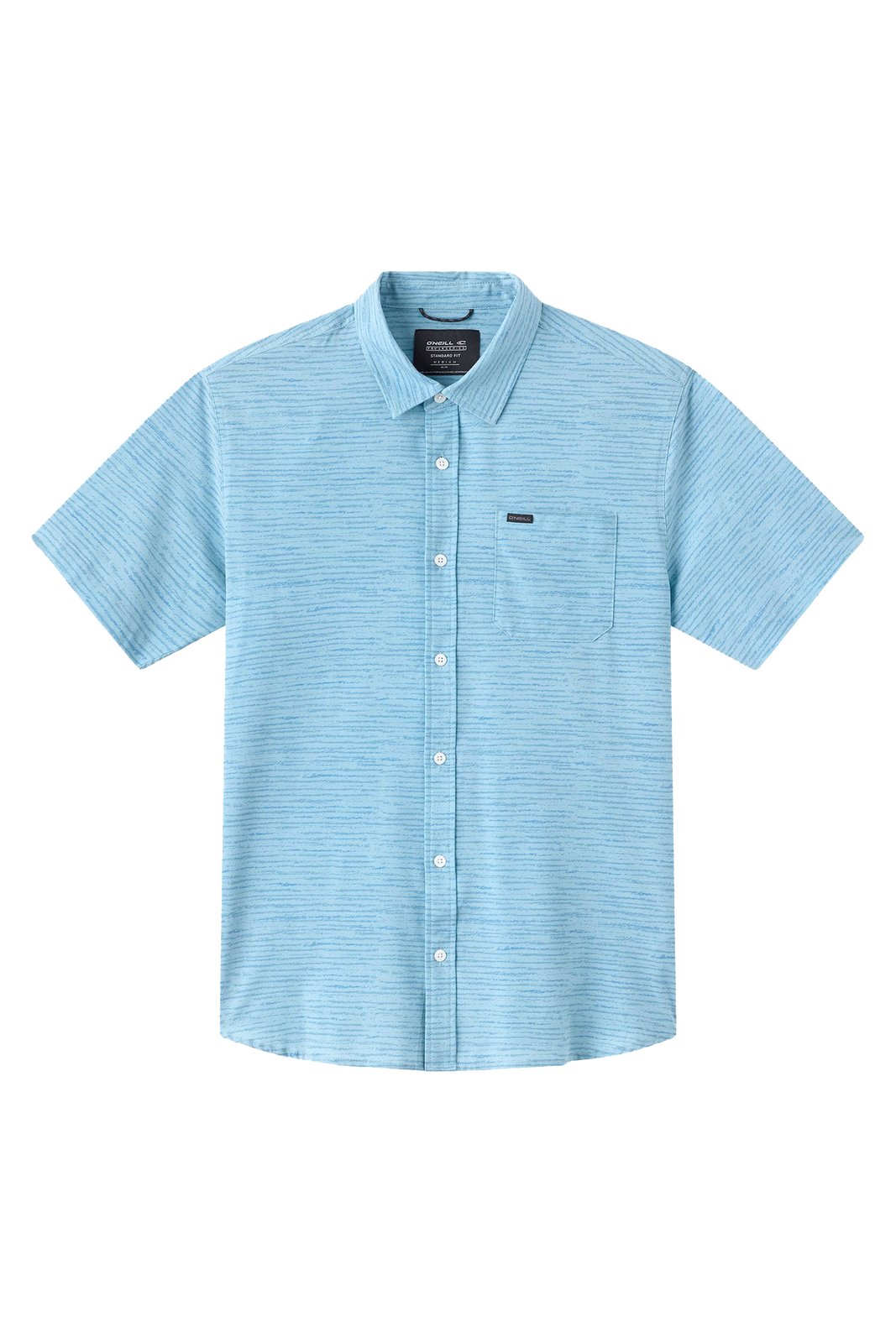 O'NEILL TRVLR UPF TRAVERSE STRIPE STANDARD SS WOVEN SHIRT SBL M