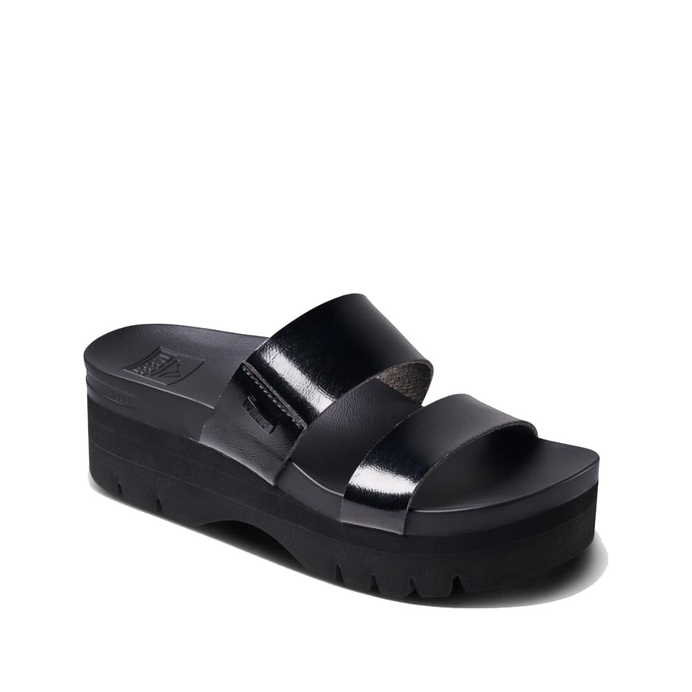 Reef Cushion Vista Higher Womens Sandal Black Patent 8