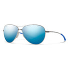 Smith Langley Polarized Sunglasses Matte Ruthenium Blue Mirror Aviator