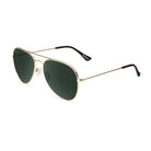 Knockaround Mile High Polarized Sunglasses  GoldAviatorGreen