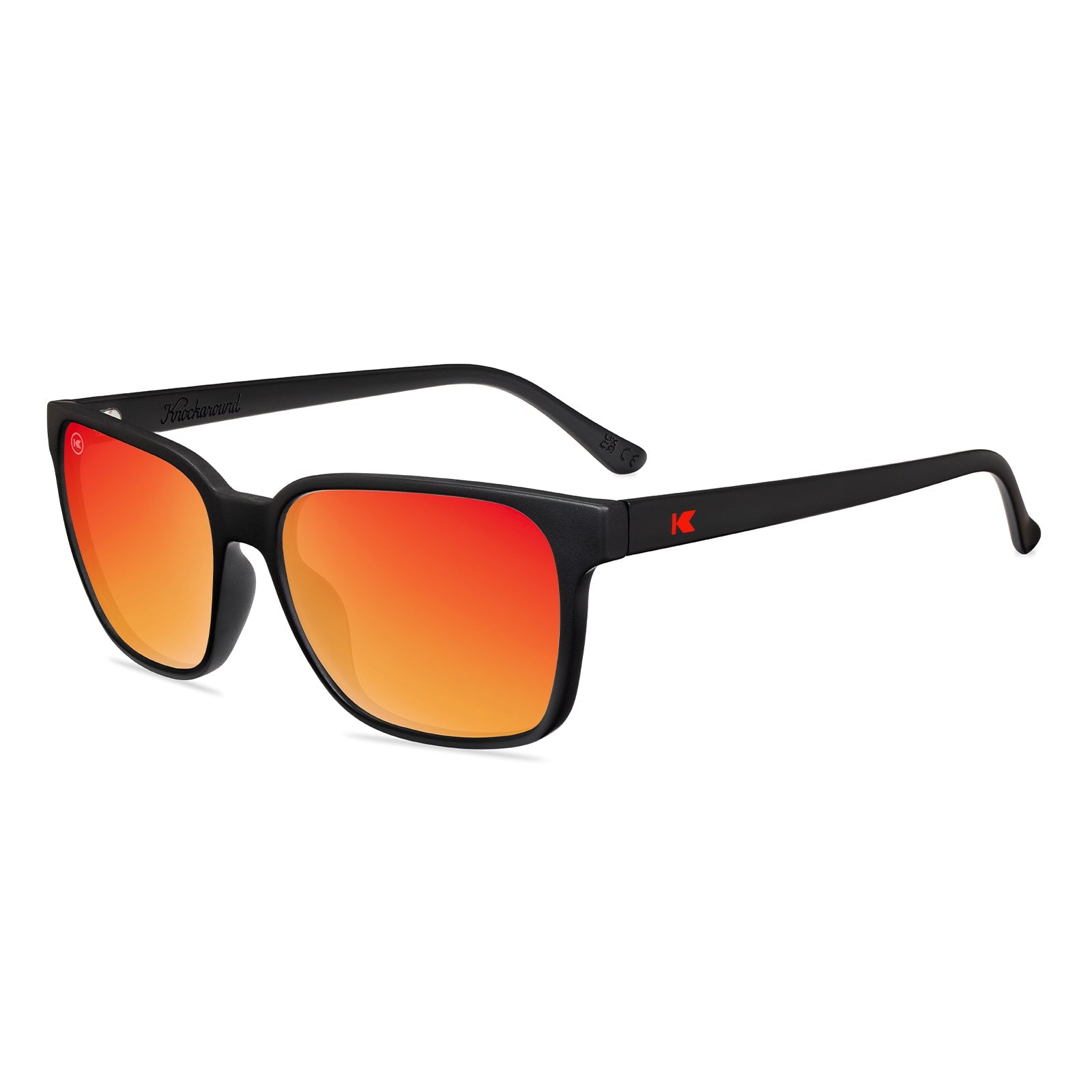 Knockaround Day Trips Polarized Sunglass  Black-RedSunset