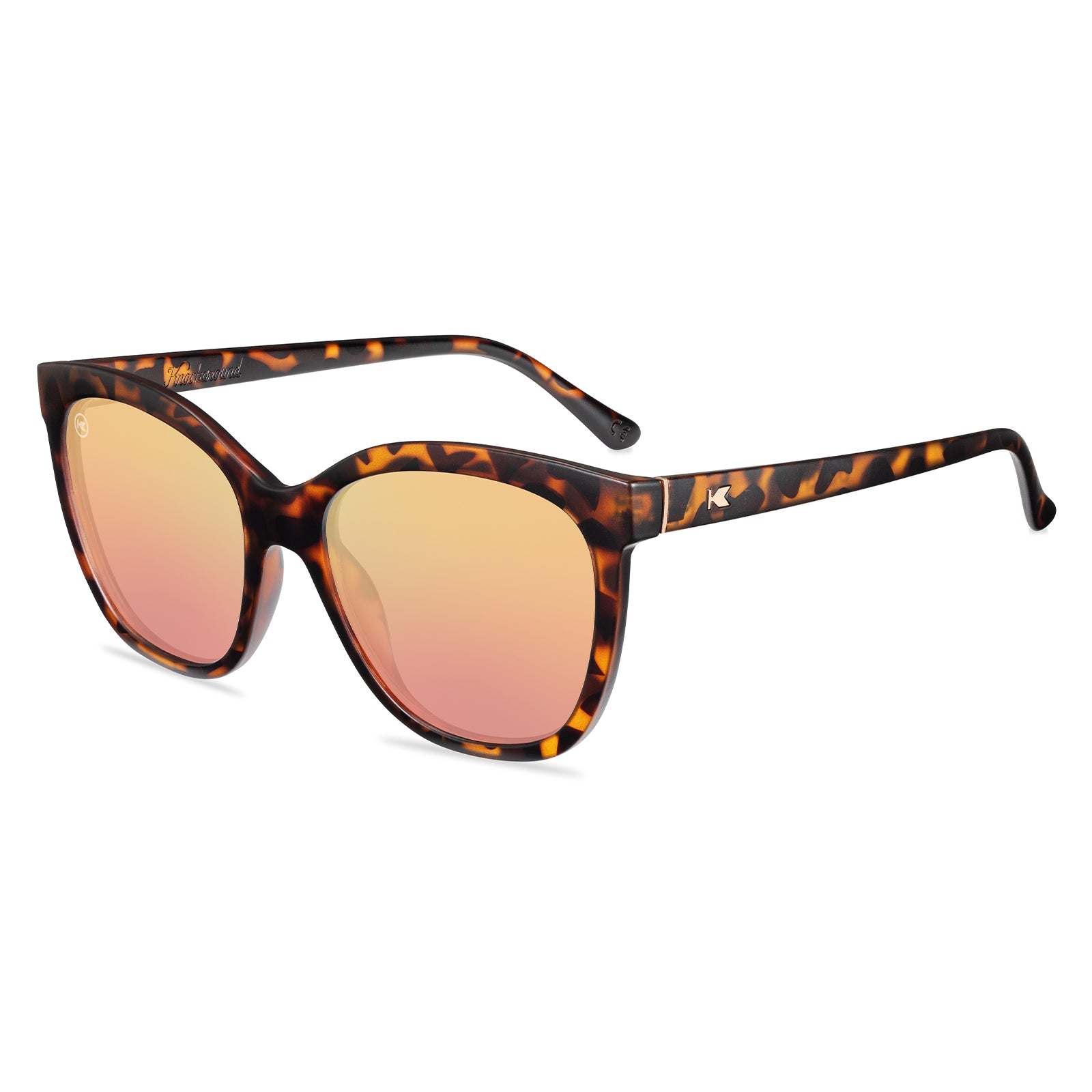 Knockaround Deja Views Polarized Sunglasses MatteTortRoseGold