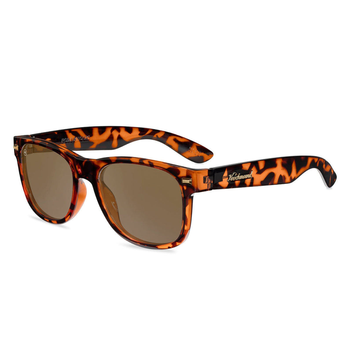 Knockaround Fort Knocks Polarized Sunglasses GlossyTortAmber