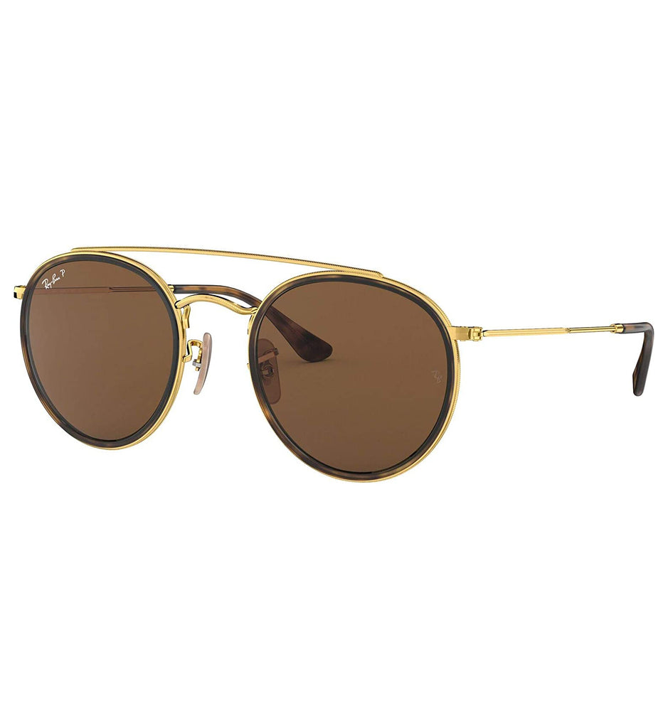 Ray Ban Arista Polarized  Sunglasses Gold B-15BrownClassic Round