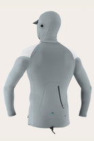 O Neill Premium Skins O Zone L/S Rashguard W/Hood DP1-Cool Grey-White-White XL