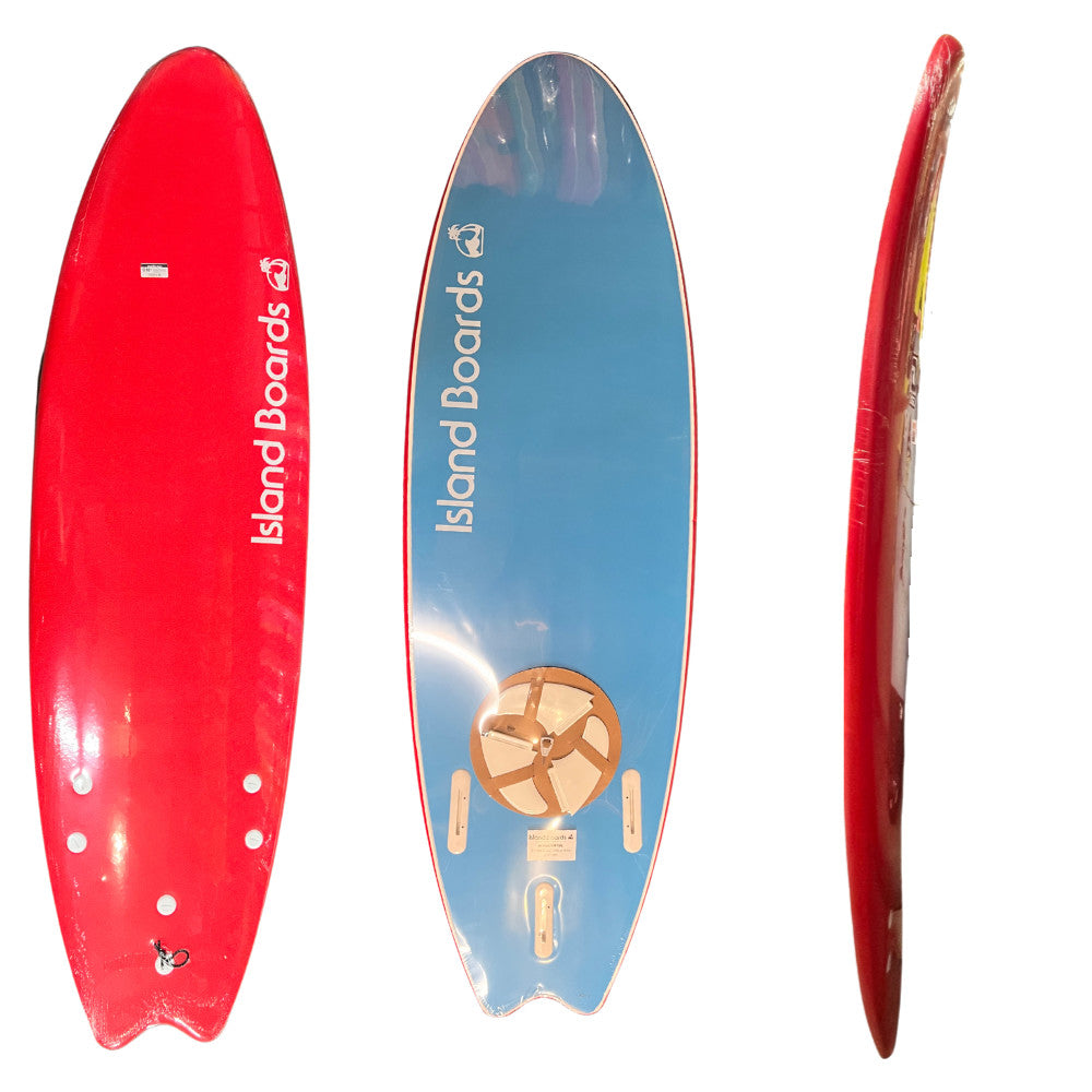 Island Water Sports Swallow Tail Softtop Surfboard Red 6ft0in