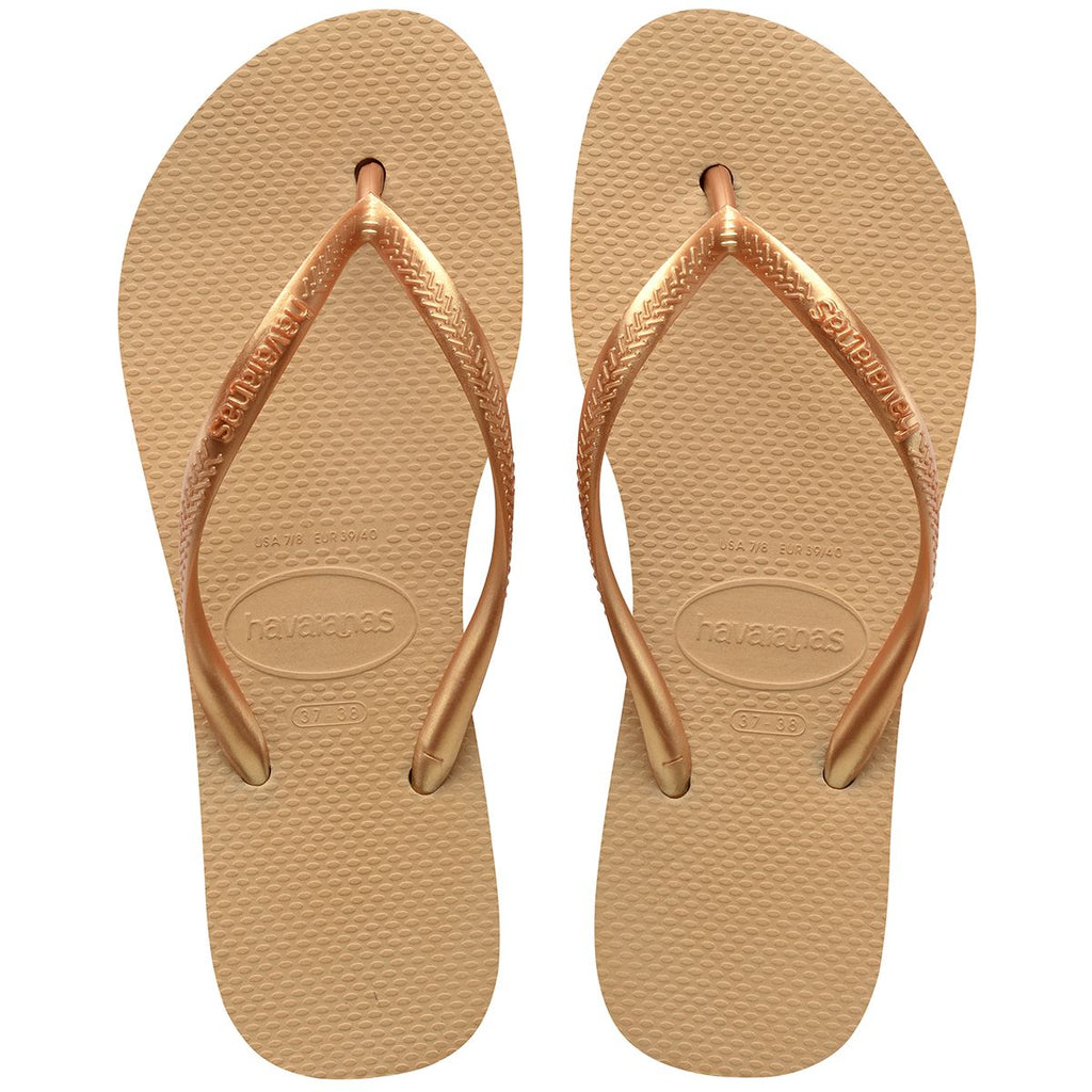 Havaianas Slim Flatform Womens Sandal 0570-Golden 9