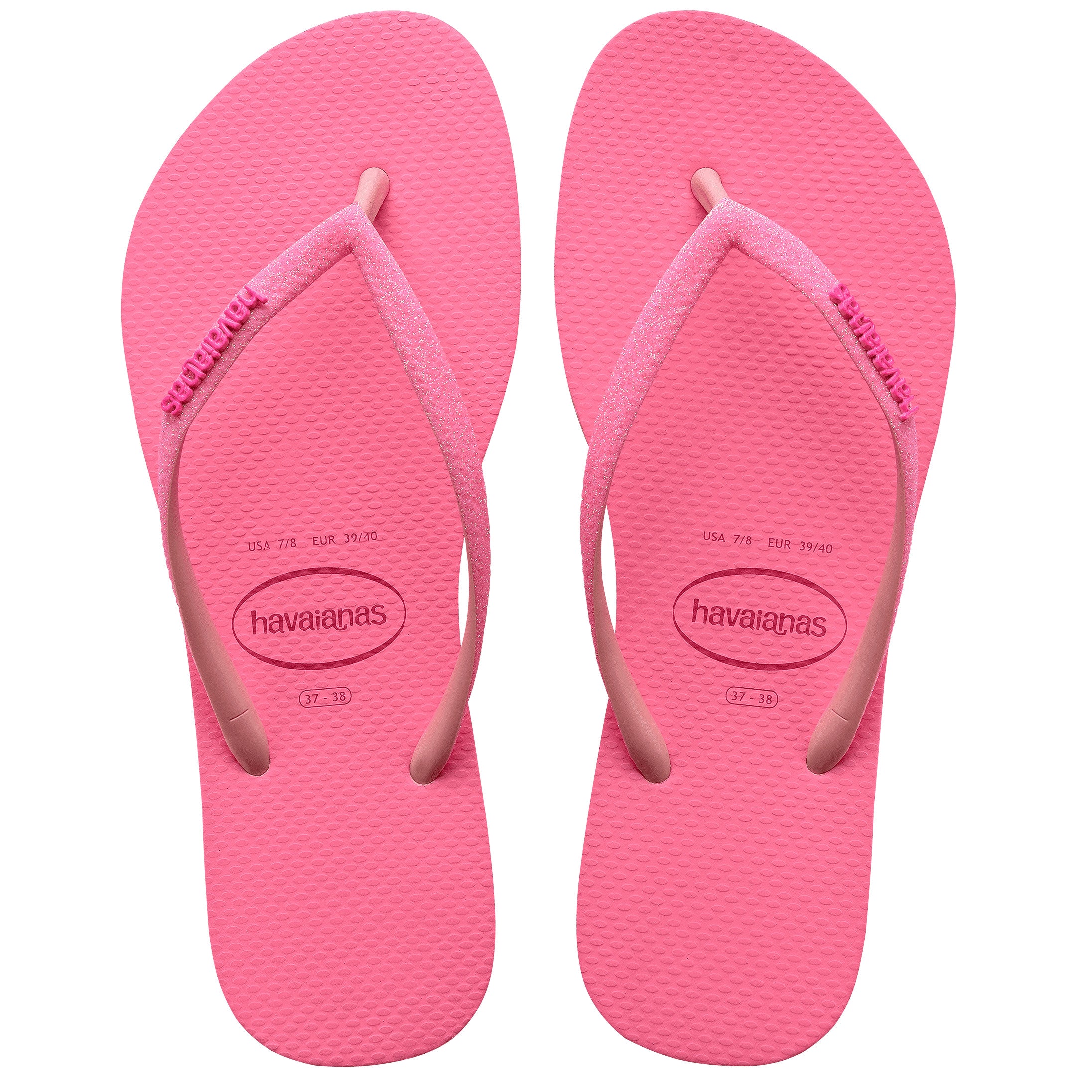 Havaianas Slim Glitter Neon Womens Sandal 5217-Macaron Pink 11