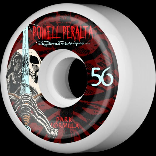 Powell Peralta Ray Rodriguez Skull and Sword Skateboard Wheels White 56mm