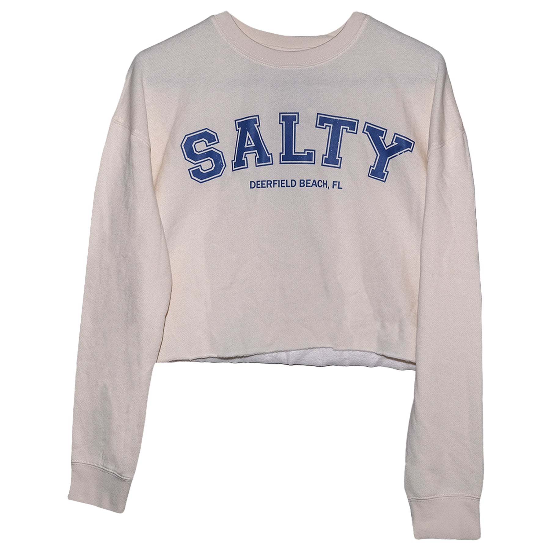 Island Water Sports Salty Crop Sweatshirt Bone-DFB XS